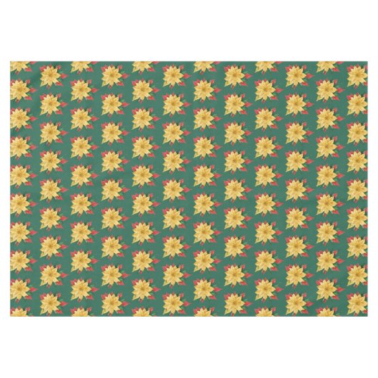 Winter Flower Pattern Tablecloth Tafelkleed (Voorkant (Horizontaal))