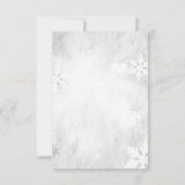 Winter Flower Pinecones Rehearsal Dinner Kaart (Achterkant)