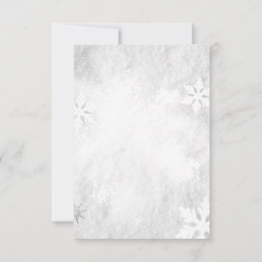 Winter Flower Pinecones Rehearsal Dinner Kaart (Achterkant)