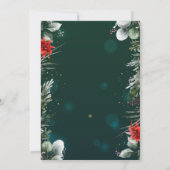 Winter Flower Poinsettia Green 60e verjaardag Kaart (Achterkant)
