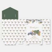 Winter Flower X'mas Tree Tractor Bear Baby Shower  Bedankdoosjes (Ongevouwen)