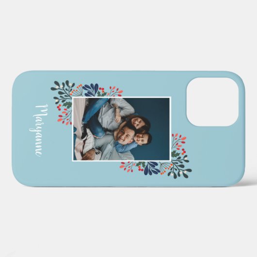 Winter Flowers Foto Persoonlijke naam Case-Mate iPhone Case (Achterkant (horizontaal))