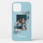 Winter Flowers Foto Persoonlijke naam Case-Mate iPhone Case (Achterkant)