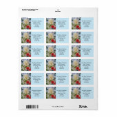 Winter Flowers & Holly Address Label (Full Sheet)