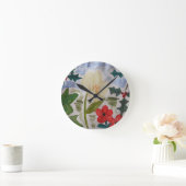 Winter Flowers & Holly Clock Ronde Klok (Huis)