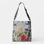 Winter Flowers & Holly Crossbody Tas (Achterkant)