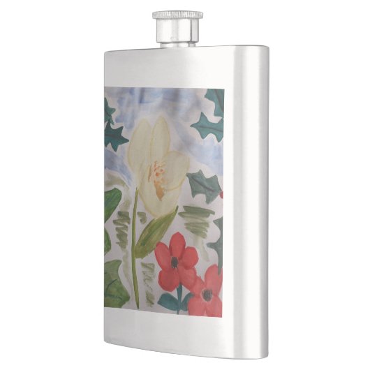 Winter Flowers & Holly Flacon (Links)