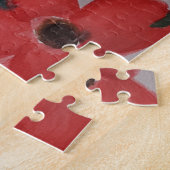 Winter Flowers & Holly Jigzaag Puzzle Legpuzzel (Zijkant)