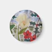 Winter Flowers & Holly Magnet (Voorkant)