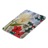 Winter Flowers & Holly Magnet Magneet (Linkerzijde)