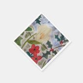 Winter Flowers & Holly Paper Borden Servet (Hoek)