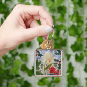 Winter Flowers & Holly Sleutelhanger (Hand)
