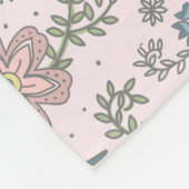 Winter Flowers in Pink Blanket Fleece Deken (Hoek)
