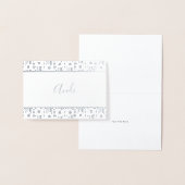 Winter Flowers Name Stationery Folie Kaarten (Display)