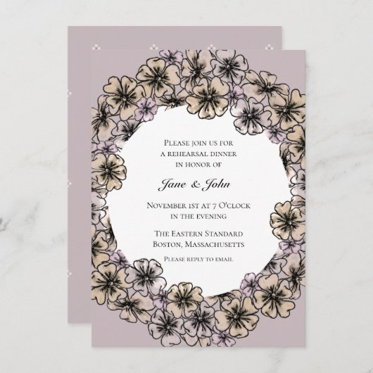 Winter Flowers Rehearings Kaart (Voorkant / Achterkant)