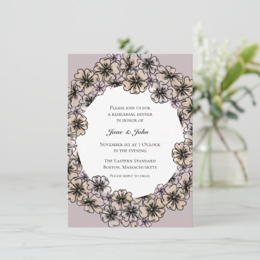 Winter Flowers Rehearings Kaart (Staand voorkant)