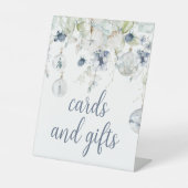 Winter Flowers Shower Cards en Gifts Reclamebord Met Voetstuk (Voorkant)