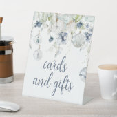 Winter Flowers Shower Cards en Gifts Reclamebord Met Voetstuk (Insitu)