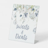 Winter Flowers Shower Sweets & Treins Reclamebord Met Voetstuk (Voorkant)
