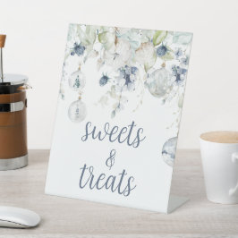 Winter Flowers Shower Sweets & Treins Reclamebord Met Voetstuk