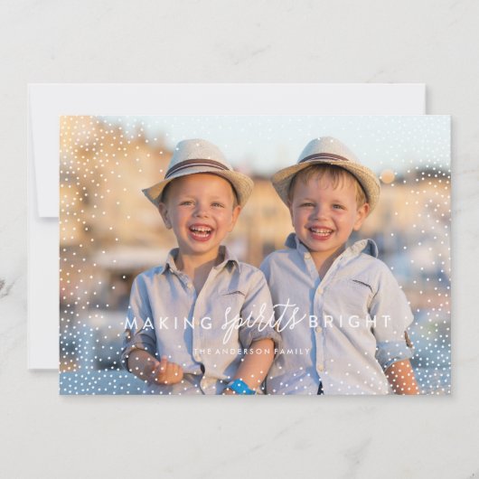 WINTER FLURRIES-fotokerstkaart Feestdagenkaart (Voorkant)