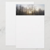 Winter Fog Sunrise Natuur Foto Briefpapier (Voorkant / Achterkant)