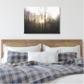 Winter Fog Sunrise Natuur Foto Canvas Afdruk (Insitu (Slaapkamer))