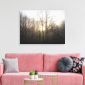 Winter Fog Sunrise Natuur Foto Canvas Afdruk (Insitu (Woonkamer))