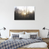 Winter Fog Sunrise Natuur Foto Canvas Afdruk (Insitu (Slaapkamer))