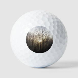 Winter Fog Sunrise Natuur Foto Golfballen