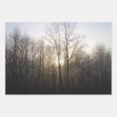 Winter Fog Sunrise Natuur Foto Inpakpapier Vel (Voorkant)