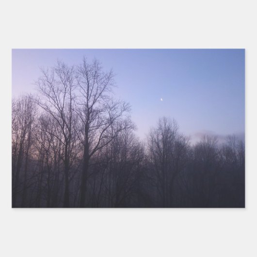 Winter Fog Sunrise Natuur Foto Inpakpapier Vel (Voorkant 3)