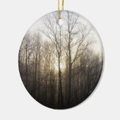 Winter Fog Sunrise Natuur Foto Keramisch Ornament (Links)