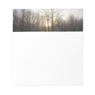 Winter Fog Sunrise Natuur Foto Notitieblok