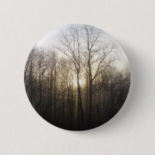 Winter Fog Sunrise Natuur Foto Ronde Button 5,7 Cm