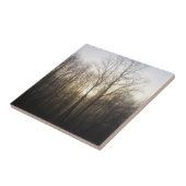 Winter Fog Sunrise Natuur Foto Tegeltje (Zijkant)