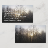Winter Fog Sunrise Natuur Foto Visitekaartje (Voorkant / Achterkant)