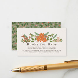 Winter Foliage Baby shower Boek Aanvraag Informatiekaartje