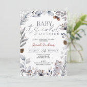 Winter Foliage, Baby shower, het is koud buiten Kaart (Staand voorkant)