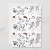 Winter Foliage, Baby shower, het is koud buiten Kaart (Achterkant)