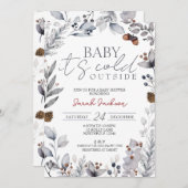 Winter Foliage, Baby shower, het is koud buiten Kaart (Voorkant / Achterkant)