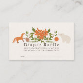 Winter Foliage Baby shower Luier Raffle Ticket Informatiekaartje (Voorkant)