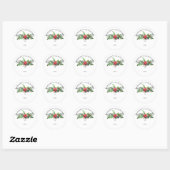 Winter Foliage Bouquet naar en van Ronde Sticker (Vel)