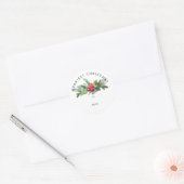 Winter Foliage Bouquet naar en van Ronde Sticker (Envelop)