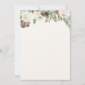 Winter Foliage Boy Christening 1st Birthday Party Kaart (Achterkant)