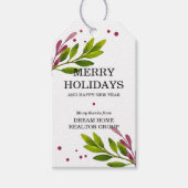 Winter Foliage Business Holiday Cadeaulabel (Voorkant)