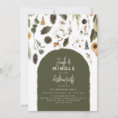 Winter Foliage Christmas Party Invitation Kaart (Voorkant)
