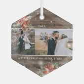 Winter Foliage | Eerste kerstversiering met huweli Glas Ornament (Voorkant)