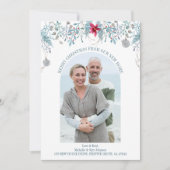 Winter Foliage Elegant Arch Foto met kerstbeweging Aankondiging (Voorkant)