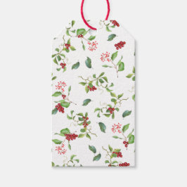 Winter Foliage en Berries Holiday Cadeaulabel